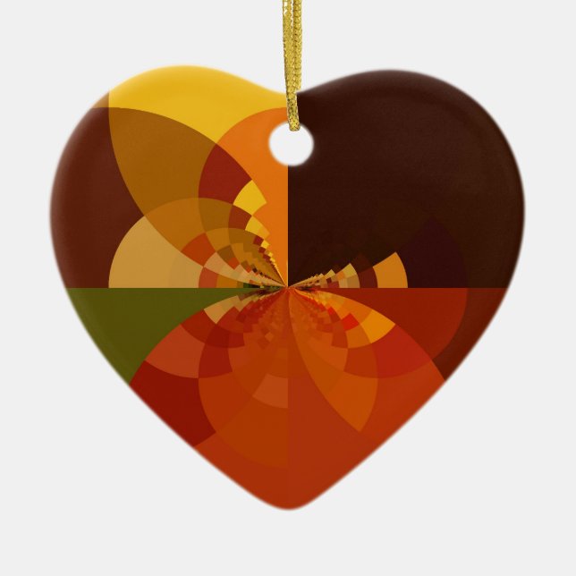 Beautiful Earth Abstract Art Print Ceramic Ornament (Front)