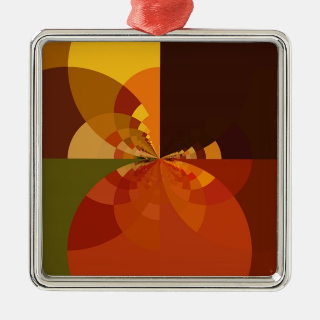 Beautiful Earth Abstract Art Print Metal Ornament (Front)