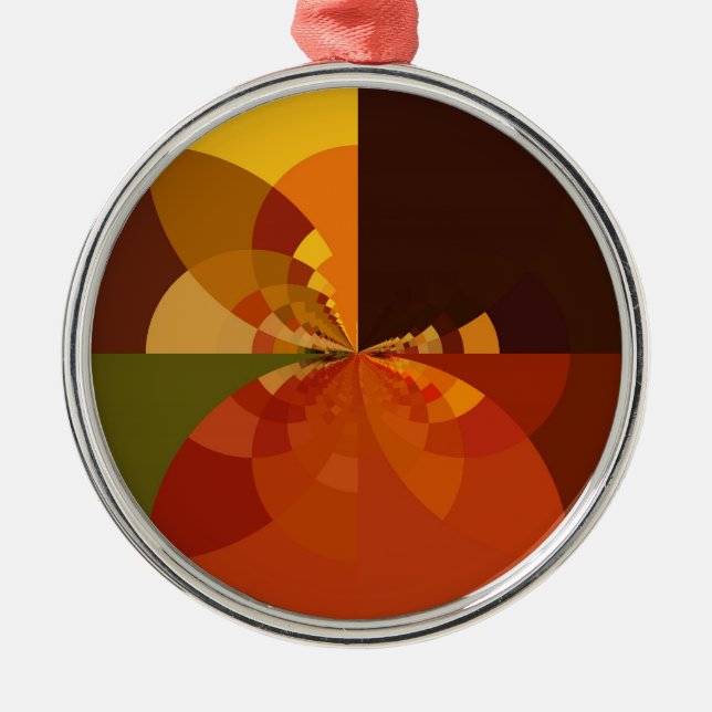 Beautiful Earth Abstract Art Print Metal Ornament (Front)
