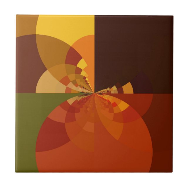 Beautiful Earth Abstract Art Print Tile (Front)