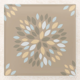 Beautiful Earthtone Colours Glass Coaster