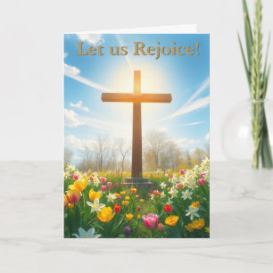 Beautiful Easter Cross Holiday Card