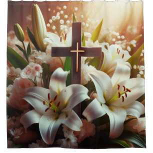 Beautiful Easter lily cross