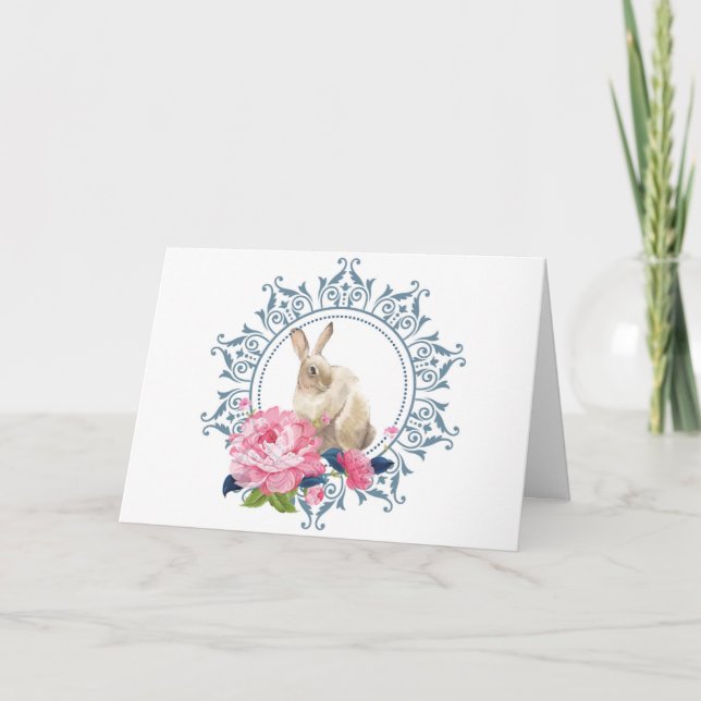 Beautiful Easter Rabbit design Card (Front)