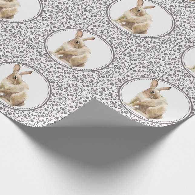 Beautiful Easter Rabbit design Wrapping Paper (Corner)