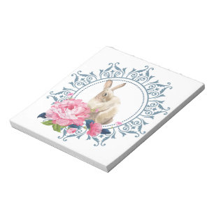 Beautiful Easter Rabbit Notepad