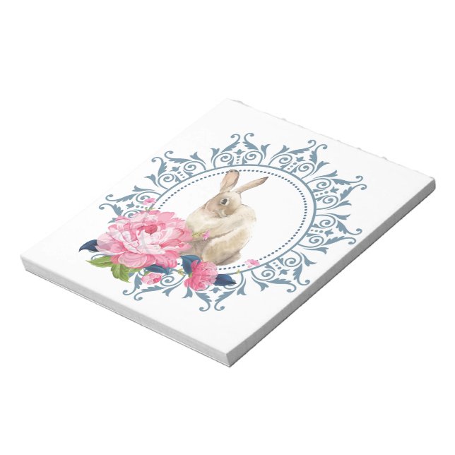 Beautiful Easter Rabbit Notepad (Rotated)