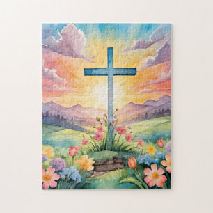 Beautiful Easter Watercolor Art Jigsaw Puzzle