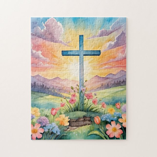 Beautiful Easter Watercolor Art Jigsaw Puzzle (Vertical)