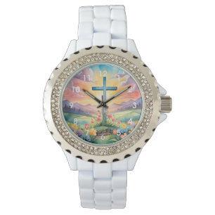 Beautiful Easter Watercolor Art Watch