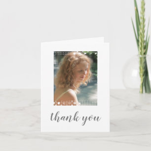 Beautiful Editable Photo Graduation   Thank You Card