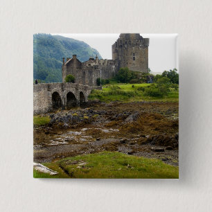Beautiful Eileen Donan Castle in Western Dornie 2 Inch Square Button