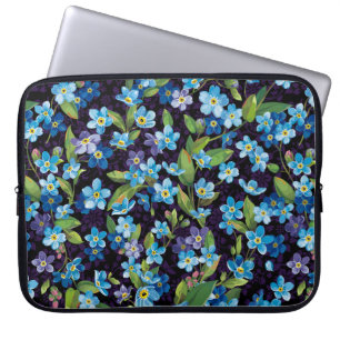 Beautiful elegance forget me not seamless pattern laptop sleeve