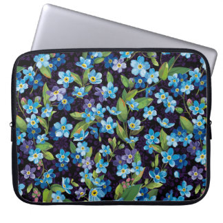 Beautiful elegance forget me not seamless pattern laptop sleeve