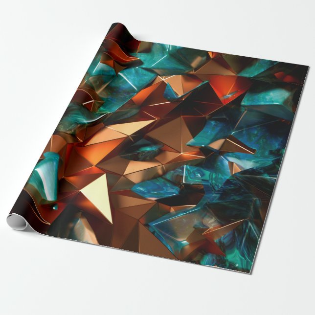 Beautiful, elegant, abstract background with metal wrapping paper (Unrolled)