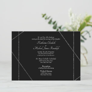 Beautiful Elegant B/W Photo Wedding II Invitation