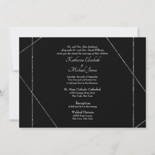 Beautiful Elegant B/W Photo Wedding III Invitation