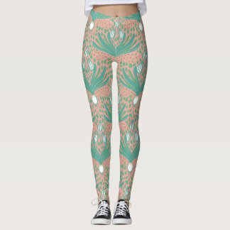 Beautiful elegant bold snowdrops  leggings