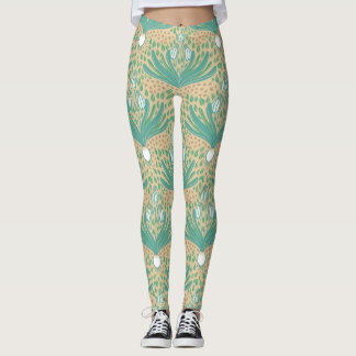 Beautiful elegant bold snowdrops  leggings