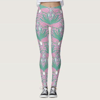 Beautiful elegant bold snowdrops  leggings