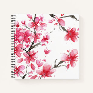 Beautiful & Elegant Cherry Blossom Guestbook Notebook