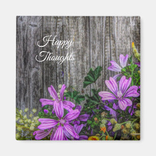 Beautiful Elegant Colorful Wild Flowers Magnet