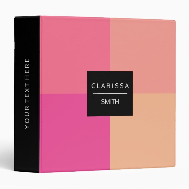 Beautiful elegant colourful geometric combination binder (Front/Spine)