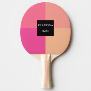 Beautiful elegant colourful geometric combination ping pong paddle