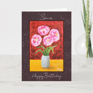 Beautiful Elegant Floral Custom Name Birthday