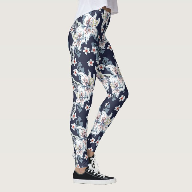 Beautiful elegant flower pattern  leggings (Right)