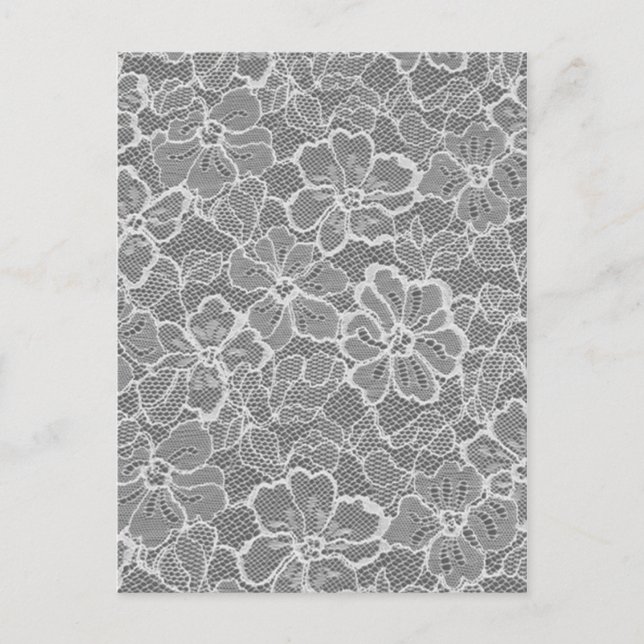 Beautiful elegant girly white lave floral postcard (Front)