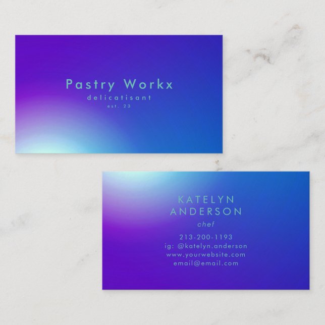 Beautiful Elegant Gradient Designer Business Card (Front/Back)