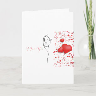 Beautiful, elegant “I love you” Valentine’s Day  Note Card