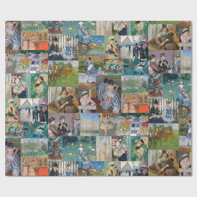 Beautiful Elegant Impressionist Art Wrapping Paper (Flat)