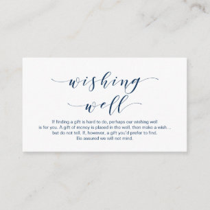 Beautiful Elegant, in Navy B, Wedding Wishing Well Enclosure Card