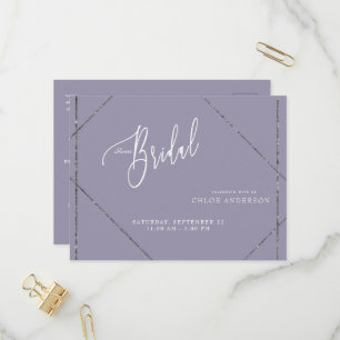 Beautiful Elegant Lavender Bridal Shower Invitation Postcard