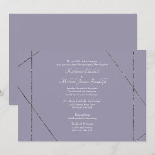 Beautiful Elegant Lavender Wedding II Invitation