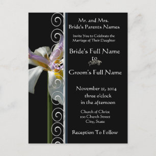 Beautiful Elegant Orchid Wedding Invitation