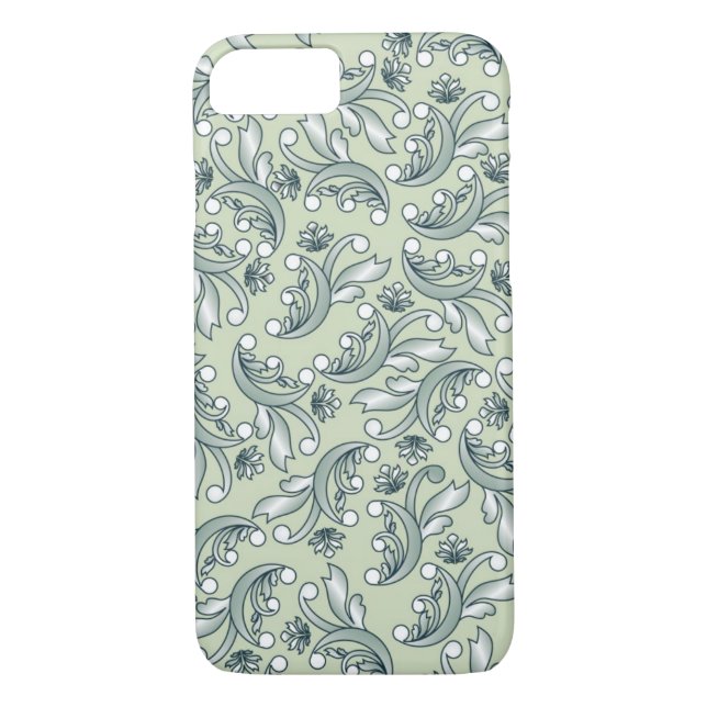 Beautiful elegant pastel floral swirls Case-Mate iPhone case (Back)