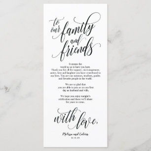 Beautiful Elegant Thank you place setting card