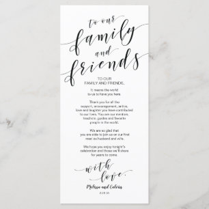 Beautiful Elegant Thank you place setting card
