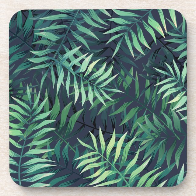 Beautiful & Elegant Tropical Leaves | Coaster (Front)