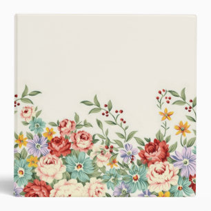 Beautiful elegant vintage spring floral bouquets binder