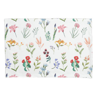 Beautiful & Elegant Wildflower Botanical  Pillowcase