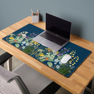 Beautiful & Elegant Wildflower  Desk Mat