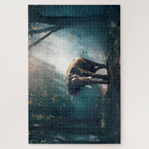 Beautiful Elephant in the Woods Jigsaw Puzzle