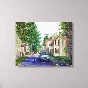 Beautiful Elsah Illinois Street Scene Canvas Print