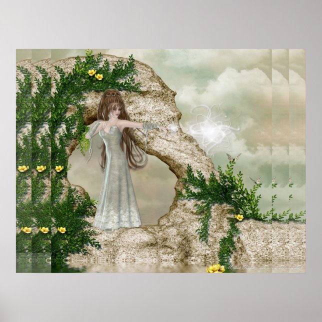 Beautiful Elven Magic Fantasy Poster Print (Front)