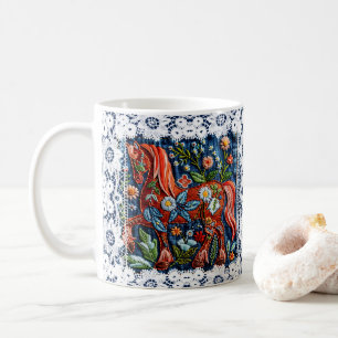 Beautiful Embroidered Horse Coffee Mug