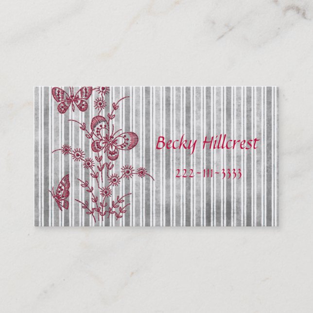 Beautiful embroidery look Business Card Template (Front)